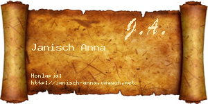 Janisch Anna névjegykártya